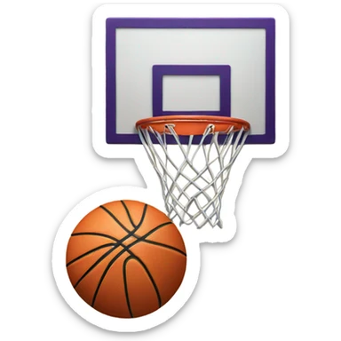 Basketball hoop sticker