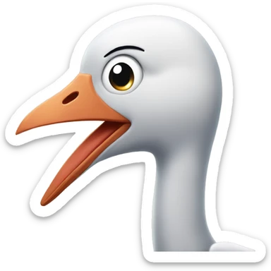 stork face laughing sticker