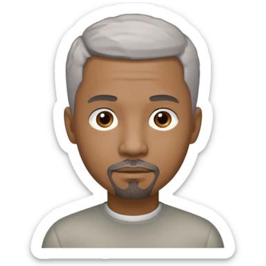 Black man with a short gray haired trimmed goatee  sticker