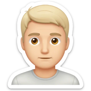 casual portrait of a man sticker