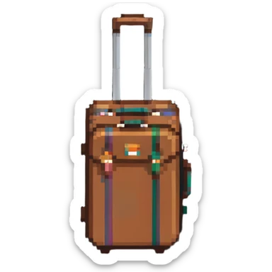 Brown luggage case or suitcase sticker