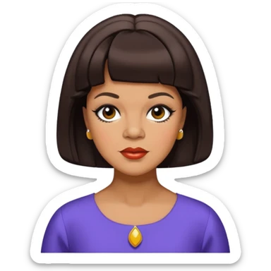 Florence Ballard with dark brown hair sticker