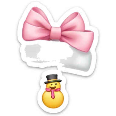  light pink Christmas stocking with bow sticker