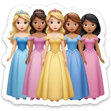disney princesses sticker