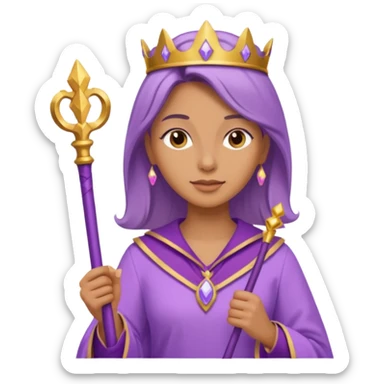 woman, Egypt, lilac, scepter sticker