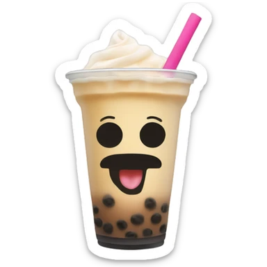 Boba tea Thai sticker