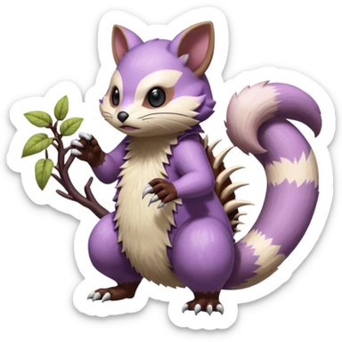 Badass Wisteria Demonic Furret-Machine-Pokémon sticker