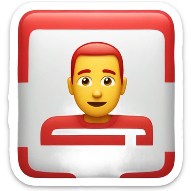 Microsoft-styled red-squared '123' emoji in a rounded, bold font sticker