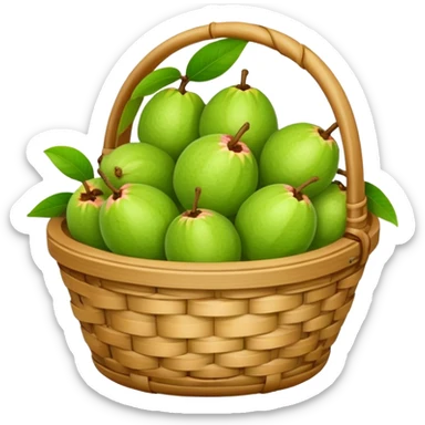 A small basket of guava fruits sticker