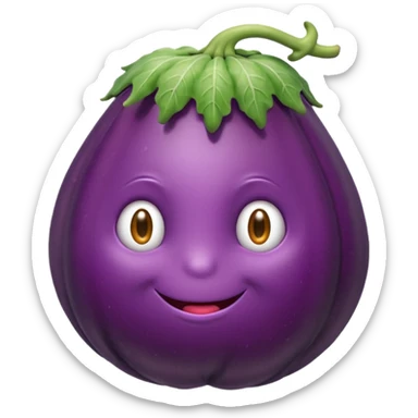 Je veux un hérisson sous forme de aubergine  sticker