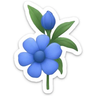 blue flower small sticker