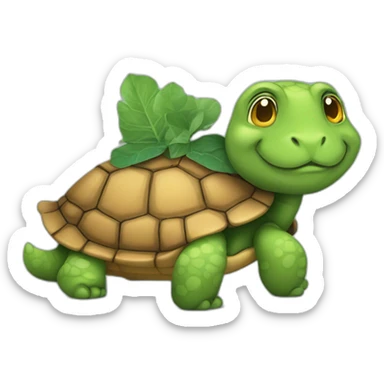 Une tortue sûre un chat sticker