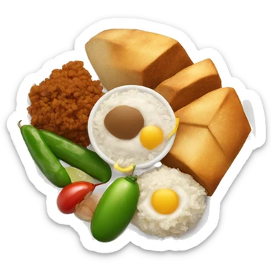 Plate of puertorican food sticker