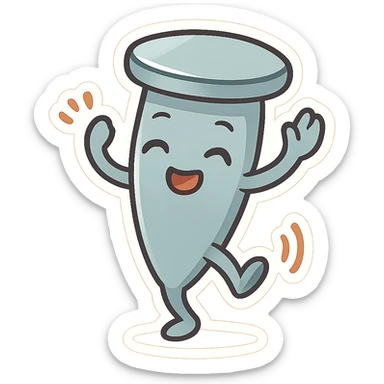 animated emoji of a dancing nail, cartoon style sticker