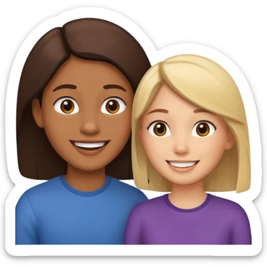 two people talking to eachother sticker