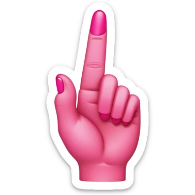 hot pink middle finger  sticker