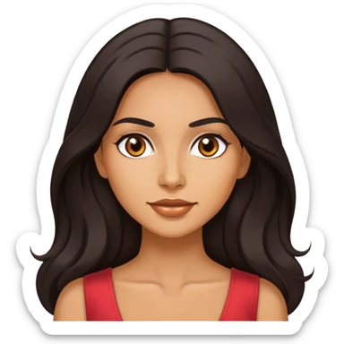 attractive Latina woman with long dark hair sticker