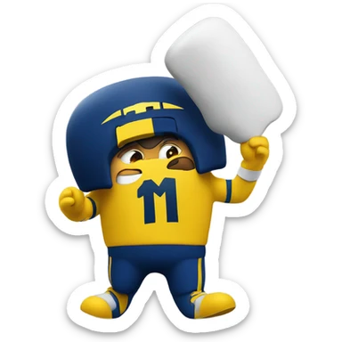 Michigan football crazy person sticker