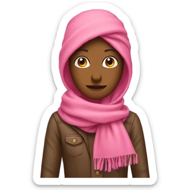Pink scarf sticker