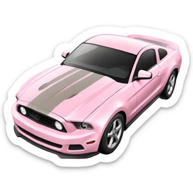 Light pink mustang sports car sticker