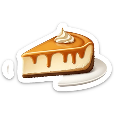 Dulce de leche cheesecake slice sticker