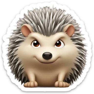 Angry little hedgehog sticker