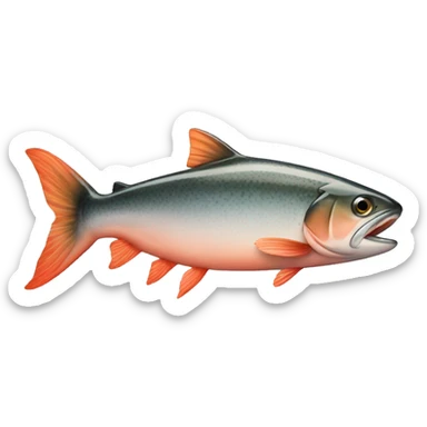 Salmon fish sticker