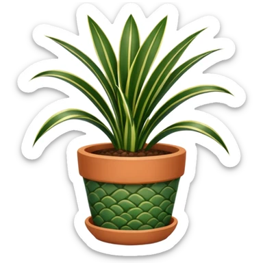 Snake plant potted sticker