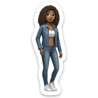 A girl with tight jeans sticker