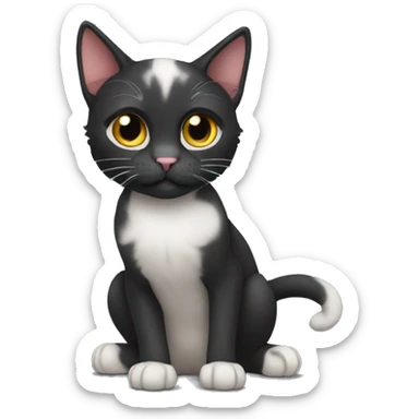 Cat black epic sticker