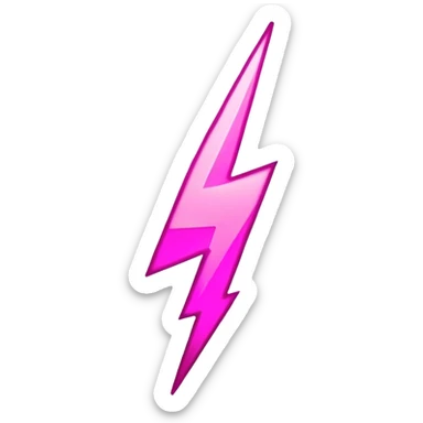 Pink rock and roll lightning bolt sticker