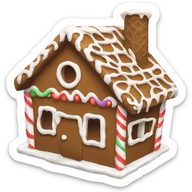 Broken gingerbread house  sticker