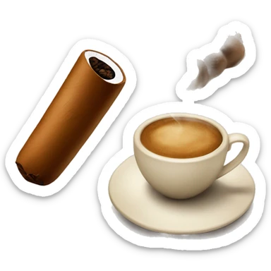 cigar and coffee  sticker