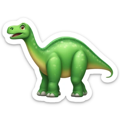 Green brontosaurus sticker