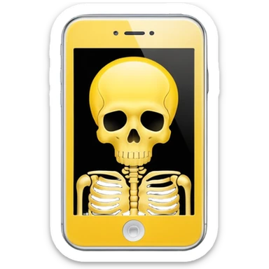 xray diagram. Yellow black sticker