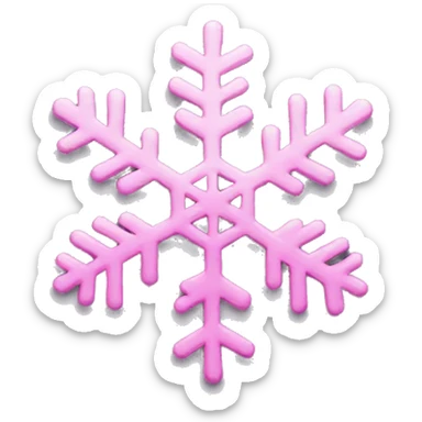 pink snowflake  sticker
