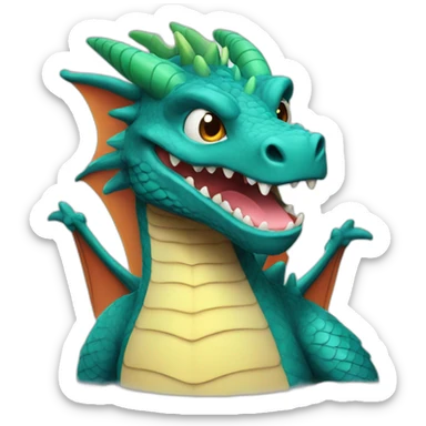Dragon who play video games sticker