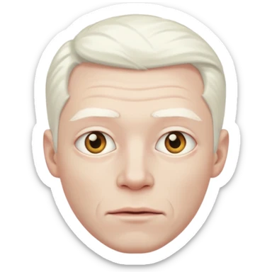 albino mann sticker