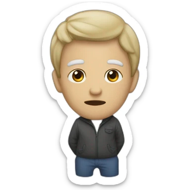 une personne qui tombe dans un troue sticker