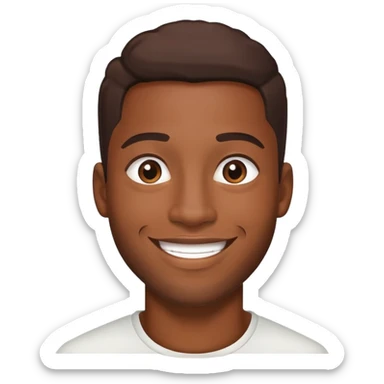 Handsome black guy smiling   sticker