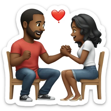 the guy got down on one knee and proposed to his girlfriend
 sticker