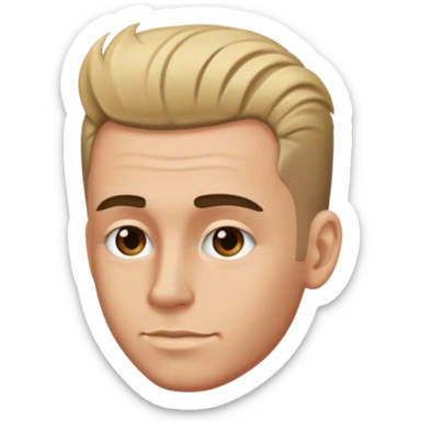 Greased back hair with fade on sides sticker