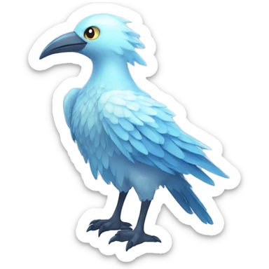 Fantasy legendary godly ice bird Fakemon full body sticker