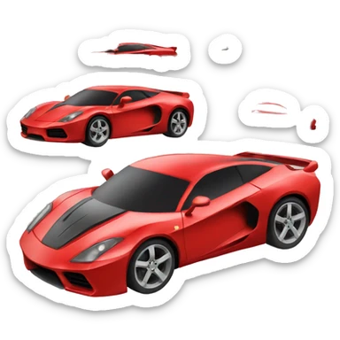 red super car sticker