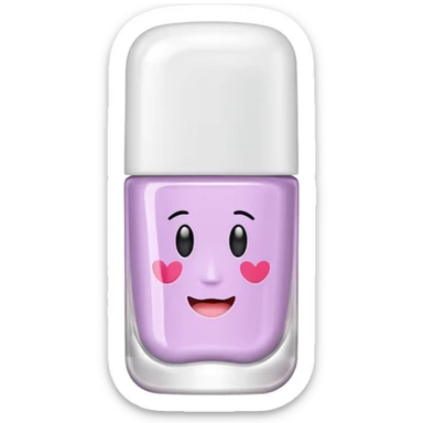tube of nail mask with pastel label, nail illustration, subtle peel-off effect, emoji style sticker