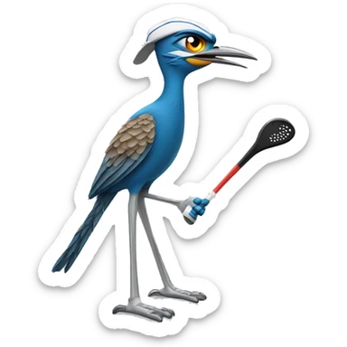 ROADRUNNER HOLDING GOLF CLUBS sticker