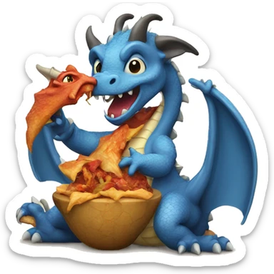 Dragon eating a dragon sticker