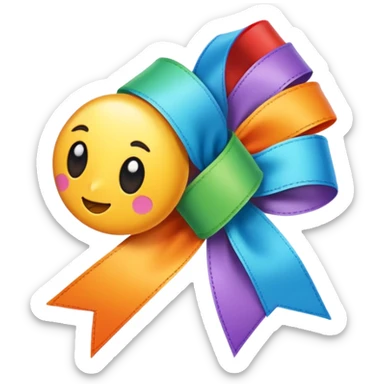 Pookie sticker ribbion sticker