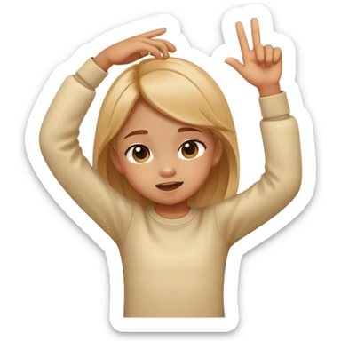 Little girl dabbing  sticker