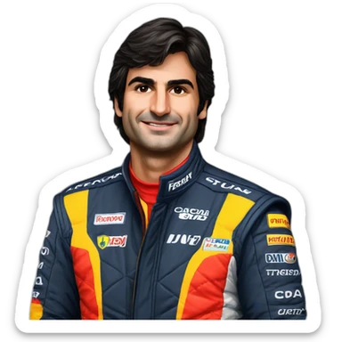 Carlos sainz in a ferrar sticker